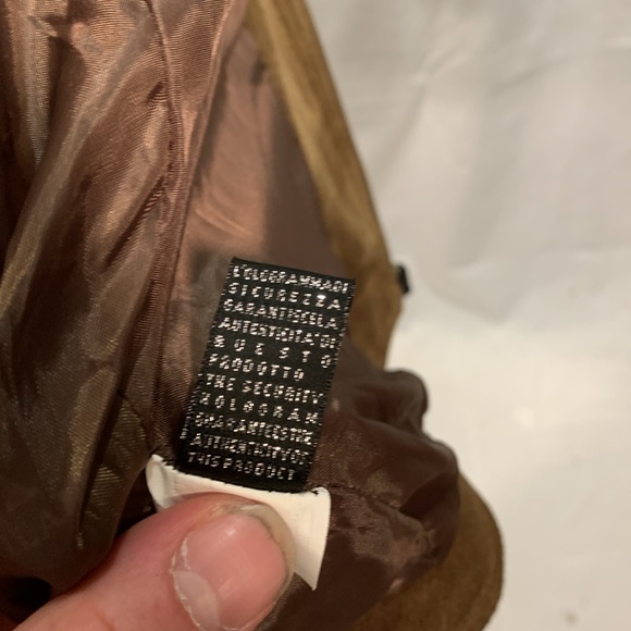 Italian Suede GA Milano lined brown jacket Size Small - Picture 8 of 9